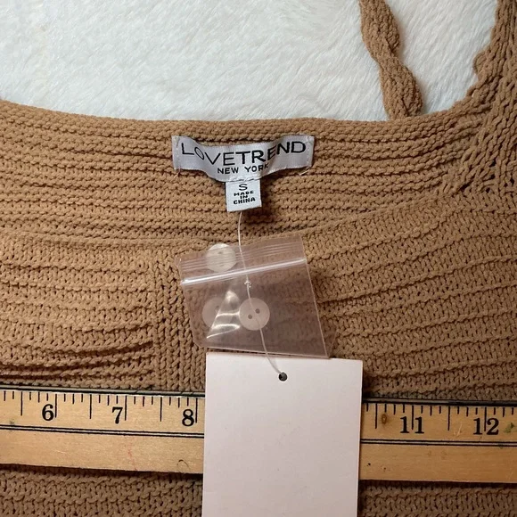 Elegant Tan Crochet Maxi Dress - Picture 6 of 7